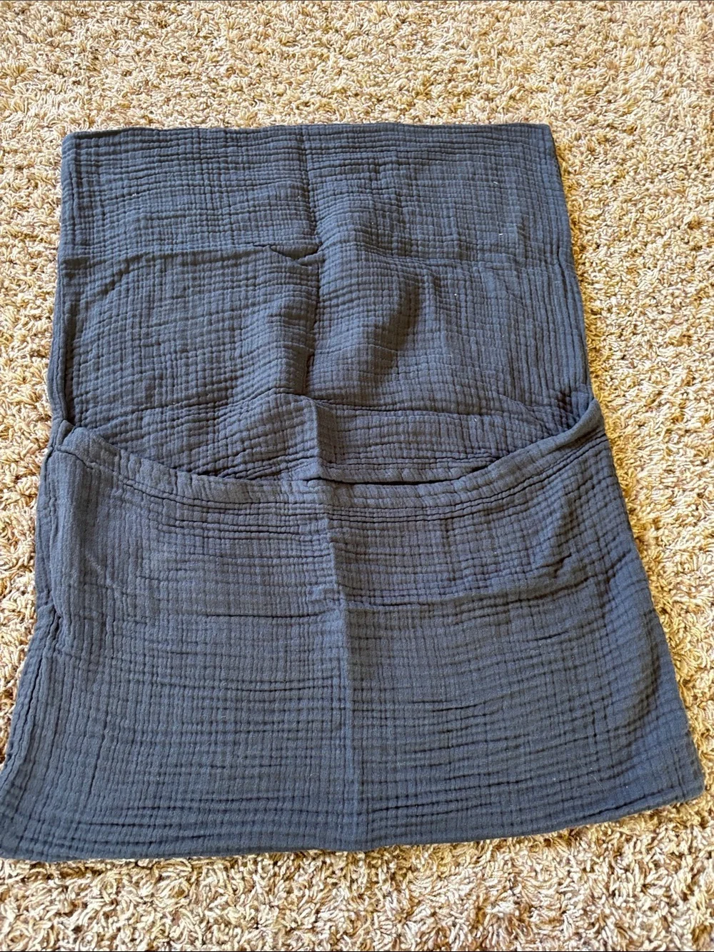 Quince Airy Gauze Organic Cotton Standard Sham Charcoal